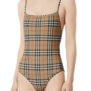 BURBERRY Check One-Piece Swimsuit